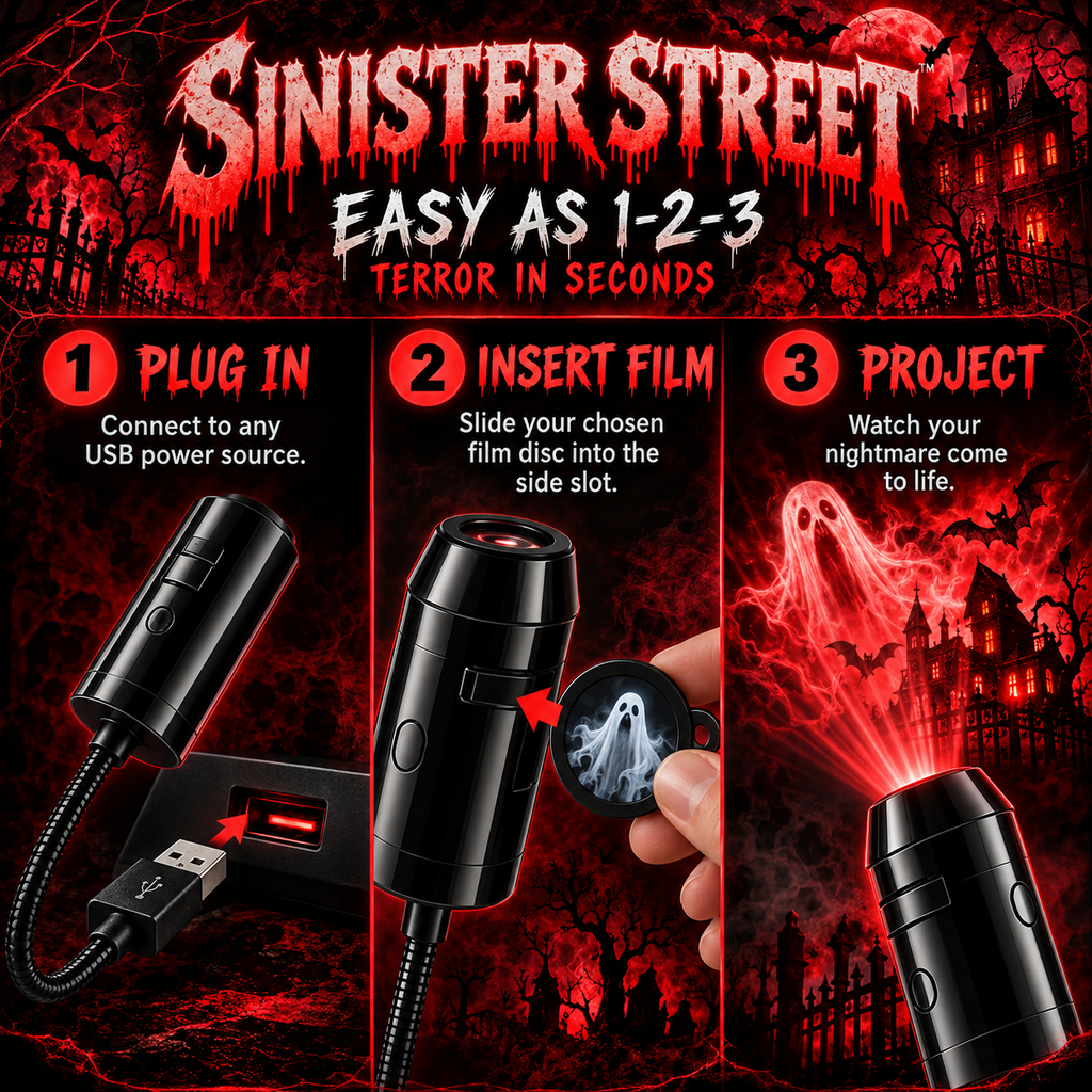 Sinister Street USB Window Projector